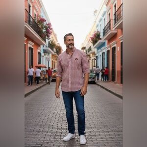 Auburn Tigers Campus Specialties Orange & Blue Plaid Shirt Sz XXL